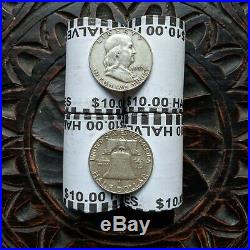 $100 in Kennedy Half Dollar Coin Rolls + Ten (10) Silver Franklin Coins US LOT
