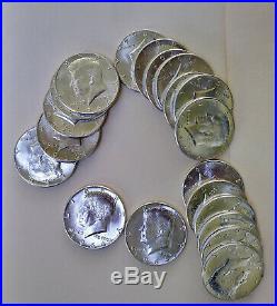 $10 1964 Kennedy Half-Dollars 90% Silver 20-Coin Roll (BU) Free Shipping
