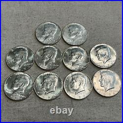 (10) 1970-D Silver Kennedy Half Dollar Choice BU
