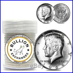 $10 Face Value 1964 Kennedy Half Dollars 90% Silver 20-Coin Roll (Uncirculated)