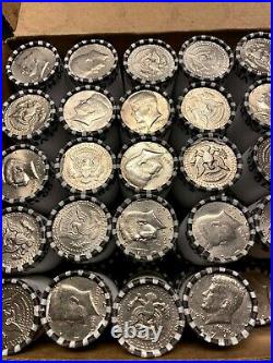 10 TEN Kennedy Half Dollar Unsearched Bank Rolls Possible 90% 40% Silver Errors
