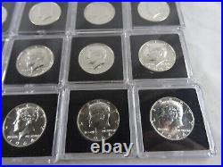 (15) 1964 Proof Kennedy Half Dollars 90% Silver US Coins with Cases