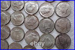 175 KENNEDY HALF DOLLARS 40% silver LARGE LOT 1965-1969D 25.7 ozt silver