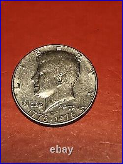 1776-1976 D Kennedy half dollar filled Mint Mark