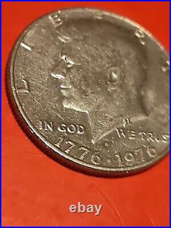 1776-1976 D Kennedy half dollar filled Mint Mark