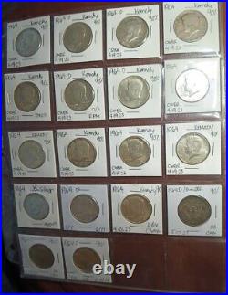 18 Coin Lot 1964 Silver Kennedy Half Dollars