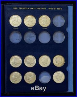 1948-68 50c FRANKLIN & KENNEDY HALF DOLLARS IN WHITMAN ALBUM (42 COINS) LOT#D657
