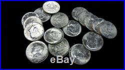 1964D Kennedy Half Dollar roll UNC Roll of 20 90% Silver US coins