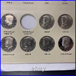 1964-1987 Kennedy Half Dollar UNC/Proof/Silver Proofs Missing 3 Coins