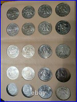 1964-1991 P, D, S Kennedy Half Dollar Set in Dansco Album 76 Coins Proof & Silver