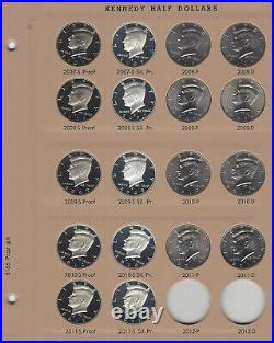 1964-2011 Kennedy Half Dollar Collectin Proof BU Set 158 Pcs Dansco 8166