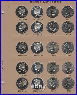 1964-2011 Kennedy Half DollarswithProofs UNC 158 Pc SetDansco 8166 & Slipcase