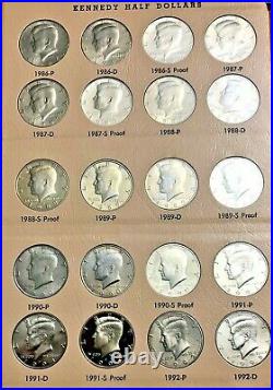 1964-2012 Kennedy Half Dollar Set Donsco 8 Pages, 136 Coins, Several Silver #5