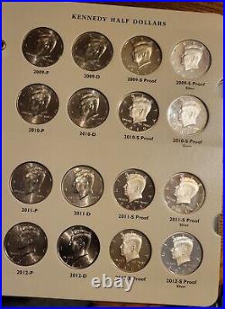 1964-2018 PDS Kennedy Half Dollar Set with Silver Proofs 192 Coins Littleton Album