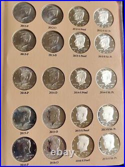 1964-2021 50C Kennedy Half Dollar Set In Dansco Albums 197 Coins w Proofs/Silver