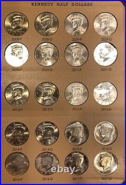 1964-2021 P&D UNCIRCULATED KENNEDY HALF DOLLAR SET (108 Coins) In Dansco Album