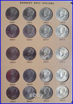 1964-2023 P&D KENNEDY HALF DOLLAR COMPLETE SET (112 COINS) WithDANSCO ALBUM F/S