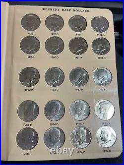 1964-2023 P&D UNCIRCULATED KENNEDY HALF DOLLAR SET (112 Coins) In Dansco Album