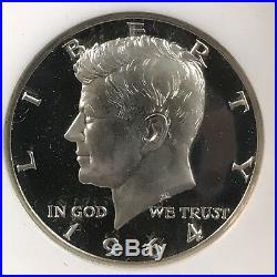 1964 50C Accented Hair Kennedy Half Dollar NGC Proof 68 Cameo
