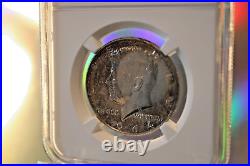 1964.50 Jfk Silver Half Dollar1 Off Dime Outlined Tonerngc Ms 62star! +