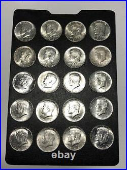 1964 BU Kennedy Half Dollar Roll 90% Silver Roll of 20 $10 Face Value