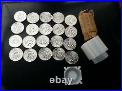 1964 BU Uncirculated 20 Coins 90% Silver Kennedy Half Dollars Roll Bank Roll