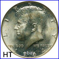 1964-D 50C Silver Kennedy Half Dollar DOUBLE DIE OBVERSE OLD ANACS HOLDER MS65