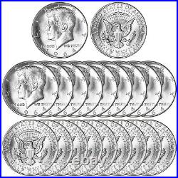 1964 D Kennedy Half Dollar 90% Silver BU Roll 20 US Coin Lot