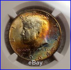 1964-D Kennedy Half Dollar MS63 NGC MONSTER TONED BOTH SIDES