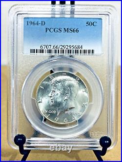 1964-D Kennedy Half Dollar PCGS MS66 Mint State 66 #29295684