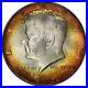 1964_D_Kennedy_Half_Dollar_PCGS_MS66_Pretty_Dual_Sided_Rainbow_Toning_01_opso