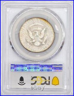 1964-D Kennedy Half Dollar PCGS MS66 Pretty Dual Sided Rainbow Toning