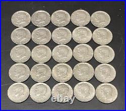 1964-D Kennedy Half Dollars (25). 90% Silver-Extremely Fine (XF) Per CoinSnap