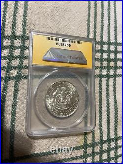 1964 D Kennedy half dollar 90% silver ANACS MS66