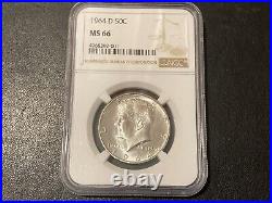 1964-D MS66 Business Strike Kennedy Silver Half Dollar! Rare High Grade Coin