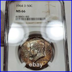 1964-D MS66 Kennedy Half Dollar 50c, NGC Graded, Earthy Tone