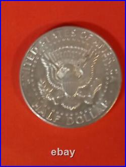 1964-D Quad 50c Kennedy SILVER Half Dollar Uncerulated Off Center Error Coin