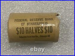 1964 D Silver Obw Roll 20 Kennedy Half Dollars Fed Reserve Bank Of Minneapolis B