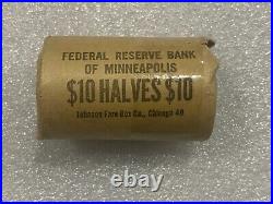 1964 D Silver Obw Roll 20 Kennedy Half Dollars Fed Reserve Bank Of Minneapolis B