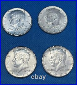 1964 KENNEDY LOT OF 10 Half Dollars 90% Silver Circulated
