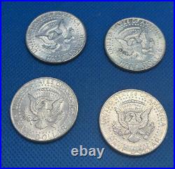 1964 KENNEDY LOT OF 10 Half Dollars 90% Silver Circulated