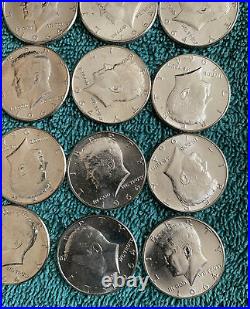 1964 Kennedy 1/2 dollar Roll 20 coins 90% Silver BU CHOICE