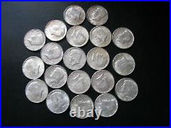 1964 Kennedy Half Dollar 90% Silver 20 US Coins