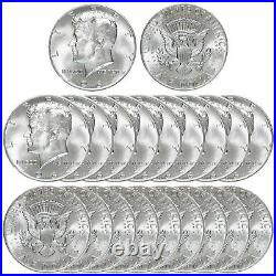 1964 Kennedy Half Dollar 90% Silver BU Roll 20 US Coin Lot