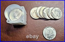 1964 Kennedy Half Dollar 90% Silver Coin Roll Tube of 20 BU Coins