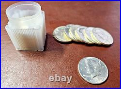 1964 Kennedy Half Dollar 90% Silver Coin Roll Tube of 20 BU Coins