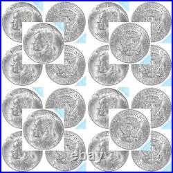 1964 Kennedy Half Dollar 90% Silver Mint Cello BU Roll 20 US Coin Lot