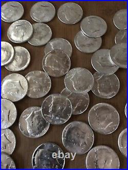 1964 Kennedy Half Dollar 90%silver Uncirculated 3 Rolls 60 Total Coins $30 Face