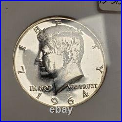 1964 Kennedy Half Dollar Accented Hair Proof White NGC PF 67 W Cameo CAM