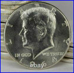 1964 Kennedy Half Dollar Bu Unc Roll Of 20